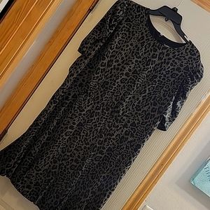Express Green Black Cheetah Dress Animal Print